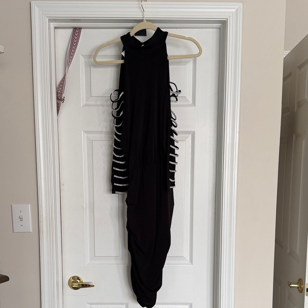 Black Sequined Dress
